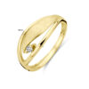 ring poli/mat diamant 0.04ct h si 14K geelgoud - Afbeelding 4