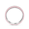 ring roze emaille en zirkonia zilver gerhodineerd - Afbeelding 3