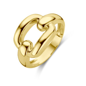 ring schakel 14K geelgoud