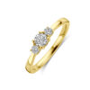 ring trilogie diamant 0.46ct h si 14K geelgoud