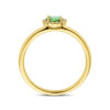 ring tsavoriet en diamant 0.05ct h si 14K geelgoud - Afbeelding 3