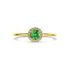 ring tsavoriet en diamant 0.05ct h si 14K geelgoud - Afbeelding 4
