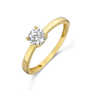 ring zirkonia 14K geelgoud