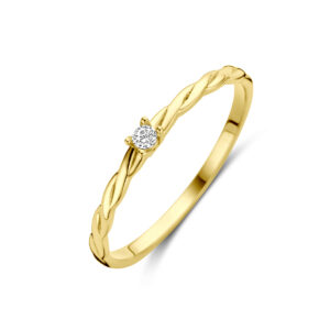 ring zirkonia 14K geelgoud