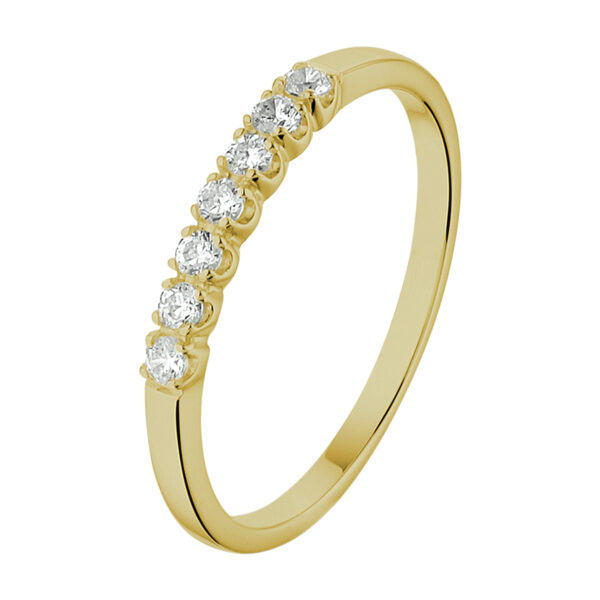 ring zirkonia 14K geelgoud