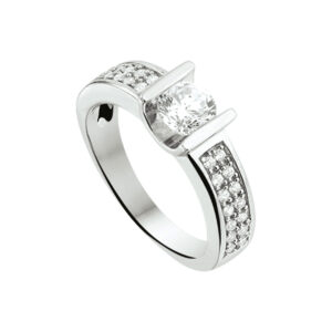 ring zirkonia 6,6 mm zilver gerhodineerd
