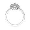 ring zirkonia halo zilver gerhodineerd - Afbeelding 2