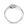ring zirkonia poli/mat zilver gerhodineerd - Afbeelding 2