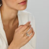 ring zirkonia zilver gerhodineerd - Afbeelding 2