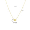 9k collier hartje 42 - 45 cm 9K geel kleurig - Afbeelding 3