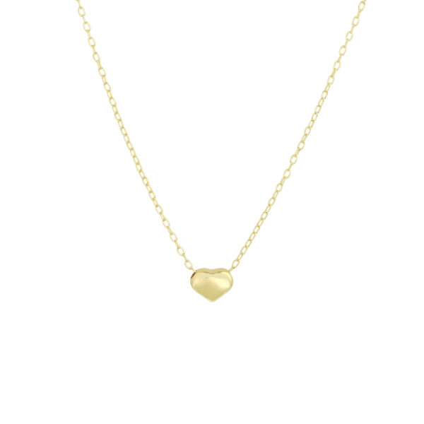 9k collier hartje 42 - 45 cm 9K geel kleurig
