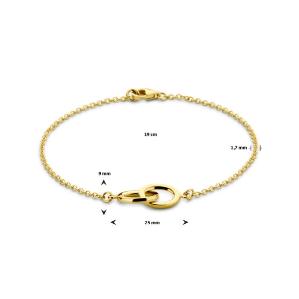 armband 19 cm 14K geel - Afbeelding 3