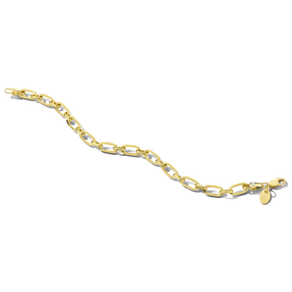 armband anker 5,5 mm 19 cm Zilgold (geel met zilverkern)