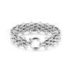 armband groot slot 16,5 mm 19,5 cm zilver gerhodineerd