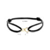armband satijn hart en rondje gedraaid 14K goud met rubber/nylon/leer - Afbeelding 3