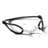 armband satijn zilver gerhodineerd met rubber/nylon/leer - Afbeelding 2