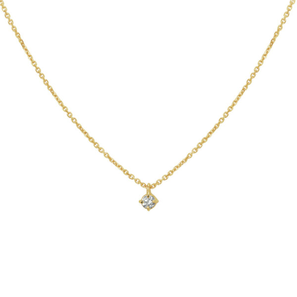 collier diamant 0.10ct h si 41 - 43 - 45 cm 14K geel