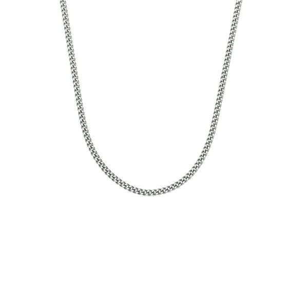 collier gourmette 4-zijdes geslepen 1,4 mm 36 + 4 cm zilver gerhodineerd