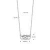 collier hart en infinity 42 + 3 cm zilver gerhodineerd - Afbeelding 4