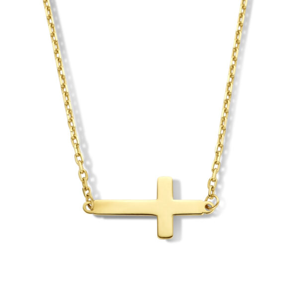 collier kruis 40 - 42 - 44 cm 14K geel