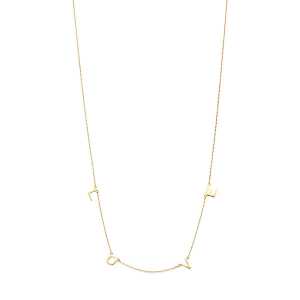 collier love 38 – 40 – 42 cm 14K geel