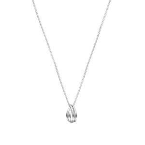 collier poli/mat 41 + 4 cm zilver gerhodineerd