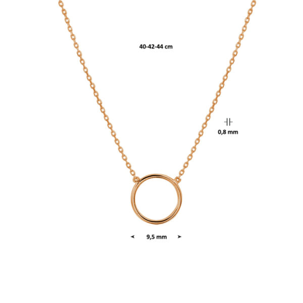 collier rondje 0,8 mm 40 - 42 - 44 cm 14K rosé - Afbeelding 2