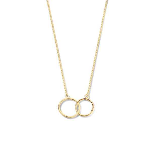 collier rondjes 0,8 mm 40 + 4 cm 14K geel