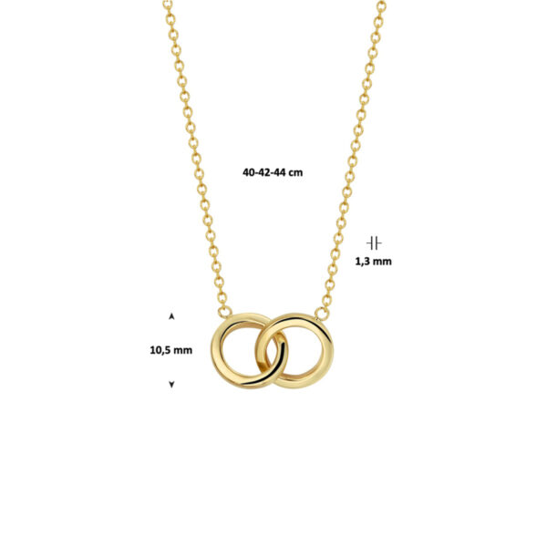 collier rondjes 40 - 42 - 44 cm 14K geel - Afbeelding 4