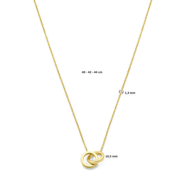 collier rondjes 40 - 42 - 44 cm 14K geel - Afbeelding 5