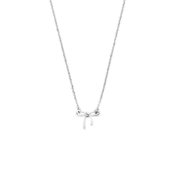collier strik 41 + 4 cm zilver gerhodineerd