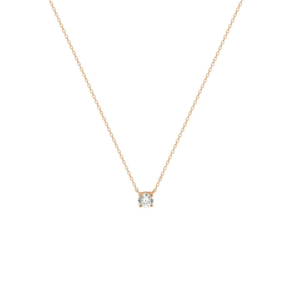 collier zirkonia 0,8 mm 40 - 42 - 44 cm 14K rosé