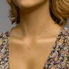 collier zirkonia 41 - 43 - 45 cm 14K geelgoud - Afbeelding 2