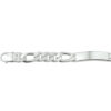 graveerarmband gourmette plaat 12 mm 22 cm zilver wit - Afbeelding 2