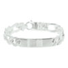 graveerarmband gourmette plaat 12 mm 22 cm zilver wit