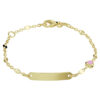 graveerarmband hart plaat 4 mm 11 - 13 cm 14K geelgoud