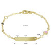 graveerarmband hart plaat 4 mm 11 - 13 cm 14K geelgoud - Afbeelding 3