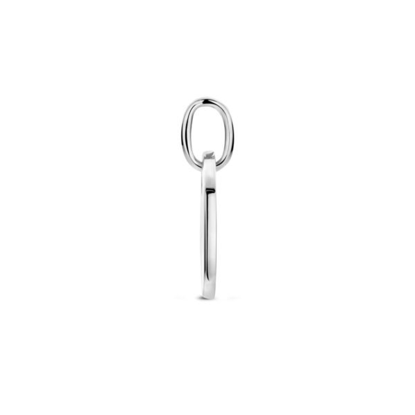 graveerhanger hartje 14,5 mm zilver gerhodineerd - Afbeelding 3