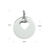 graveerhanger met hart zilver gerhodineerd - Afbeelding 2