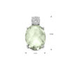 hanger groen amethist en zirkonia 13 mm zilver gerhodineerd - Afbeelding 4