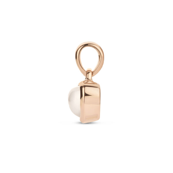 hanger hart maansteen 14K rosé - Afbeelding 3