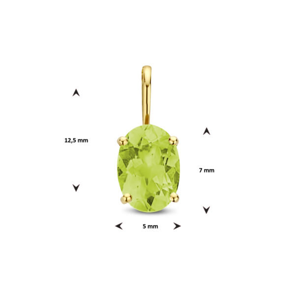 hanger peridot 14K geel - Afbeelding 3