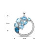 hanger rondje blauw topaas en zirkonia zilver gerhodineerd - Afbeelding 4