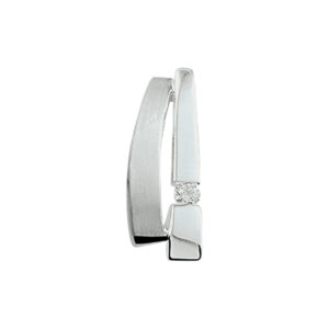 hanger zirkonia poli/mat zilver gerhodineerd