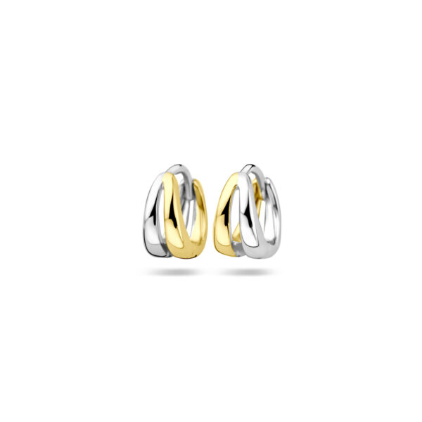 klapoorringen 10 mm zilver verguld (geel/rhodium)