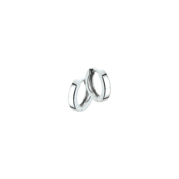 klapoorringen 2,5 mm vlak 14K witgoud