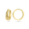 klapoorringen gediamanteerd 14K geelgoud - Afbeelding 3