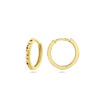 klapoorringen gediamanteerd 14K geelgoud - Afbeelding 3