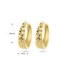 klapoorringen gediamanteerd 14K geelgoud - Afbeelding 4
