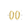 klapoorringen gediamanteerd 14K geelgoud - Afbeelding 4